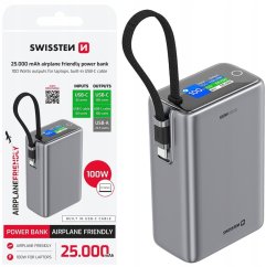 Swissten 25000 mAh Sivý