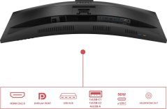 AOC AOC E4 CU34E4CW monitor komputerowy 86,4 cm (34") 3440 x 1440 px UltraWide Quad HD LED Čierny