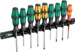 Wera 9650 magnetic strip Kraftform screwdriver set, 9 pieces