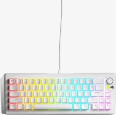 Glorious GMMK 3 65 % Custom Gaming-Tastatur - Pre-Built, ANSI (US), Fox Switches, weiß