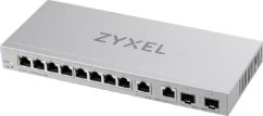 ZyXEL Zyxel XGS1210-12 - V2 - Switch - managed - 8 x 10/100/1000 + 2 x 100/1000/2.5G + 2 x 1 Gigabit/10 Gigabit SFP+ (Uplink) - Desktop, wandmontierbar