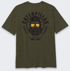 CAT Tričko Caterpillar Diesel Power OLIVE