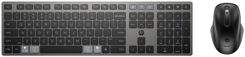 HP HP 720 MULTI RCHRGBL WLS KB MS klawiatura Dołączona myszka Dom USB + Bluetooth Čierny
