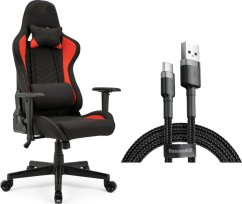 SENSE7 Spellcaster materiałowy czarno-czerwony + kabel usb