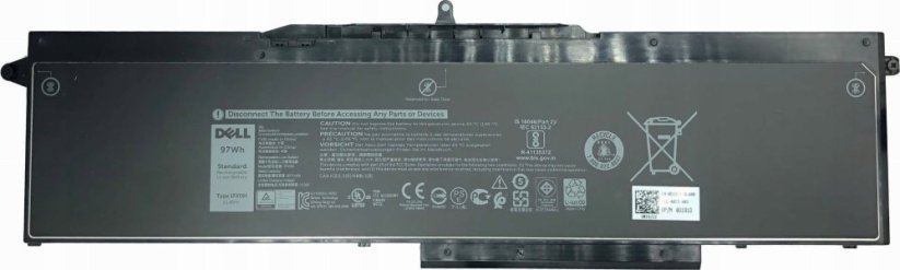 Dell Battery, 6 Cell, Lithium Ion