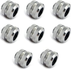 XSPC XSPC Anschluss G1/4" auf 14mm Hardtube, chróme - 8 Stück
