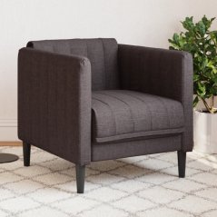vidaXL VidaXL Fotel, tmavoHnedý, obity tkaniną