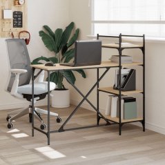 vidaXL vidaXL Biurko komputerowe z półkami, dub sonoma, 120x47x109 cm