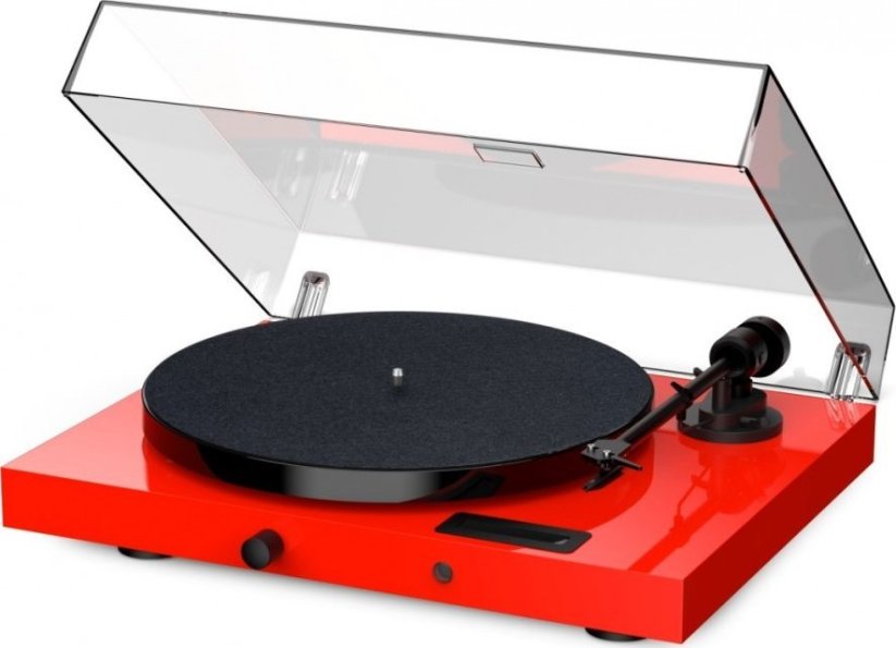 Pro-Ject Audio Systems Pro-Ject JukeBox E1 + piano OM5e  Gramofon, System all-in-one / Plug and Play z Bluetooth, Červený