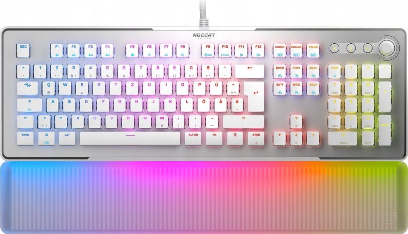 Roccat KLAWIATURA ROCCAT VULCAN II MAX AIMO RGB, RED SWITCH, Biela