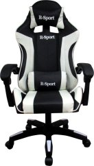 R-Sport Fotel Gamingowy K3 R-Sport BIAŁO-Čierny Pre gracza+masażer