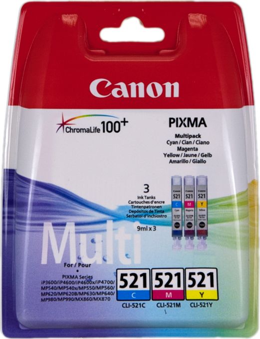 Canon Toner CLI-521 CMY 3pack 3 x 9 ml