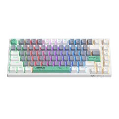 Onikuma ONIKUMA G52 Klawiatura Mechaniczna Gamingowa RGB : farba - Biely/Sivý