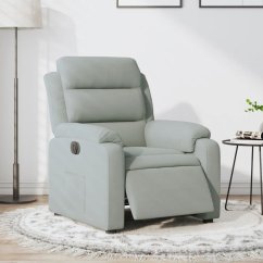 vidaXL elektrickýfotel rozkładany, jasnoSivý, obity aksamitem Lumarko!