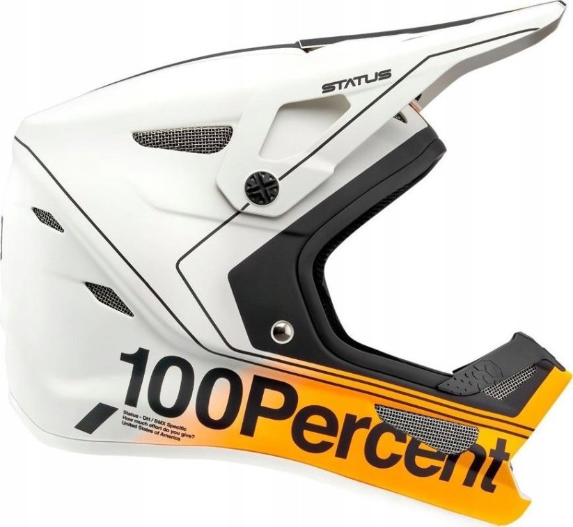 100% Prilba na celú tvár juniorski 100% STATUS DH/BMX Helmet Carby Silver roz. S (47-48 cm) (NEW)