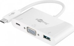 Goobay USB-C - VGA + USB-C + USB Biely  (62100)