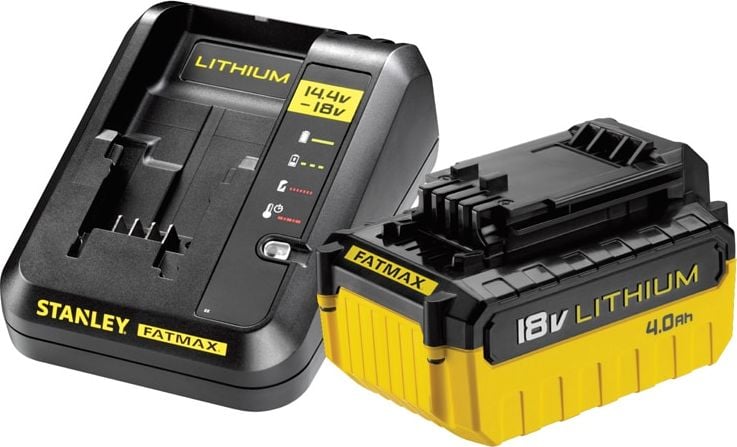 Stanley Sada FMC694M1 Nabíjačka 14.4-18V Li-Ion + akumulátor 18V 4Ah