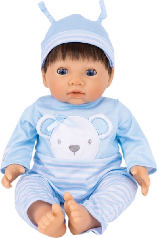 Pearson Education Limited TINY TREASURES, Blue Bear Doll, Brown Hair