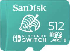 SanDisk Nintendo Switch MicroSDXC 512 GB Class 10 UHS-I/U3 A1 V30 (SDSQXAO-512G-GNCZN)