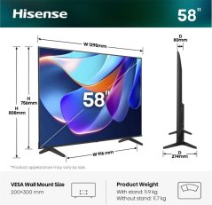 Hisense 58A6S 58" Ultra HD/4K (20019245)