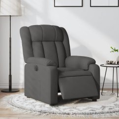 vidaXL elektrickýfotel rozkładany, tmavoSivý, obity tkaniną Lumarko!