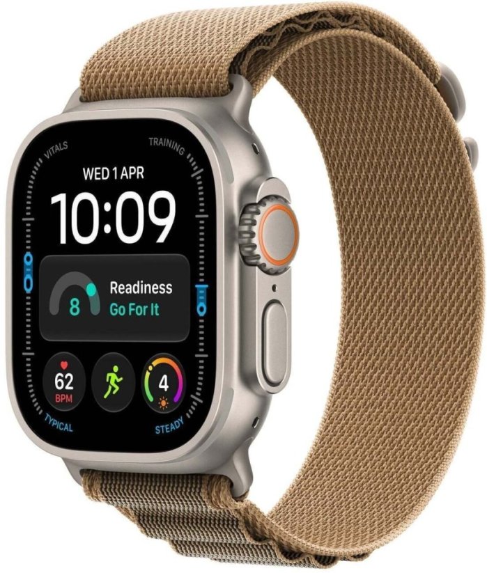 Apple Watch Ultra 4 GPS + Cellular 49mm Natural Titanium / Alpine Loop M pieskový  (MJAF4ET/A)