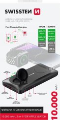 Swissten Power Bank 10000 Mah 2In1 for Apple Watch And Magsafe