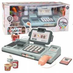 LeanToys Sada Kasa Sklepowa Produkty Spożywcze Czytnik Telefon 25El