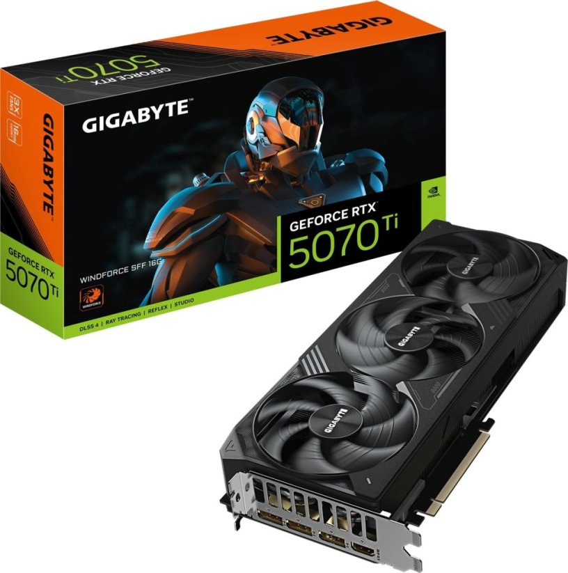 Gigabyte GeForce RTX 5070 Ti Windforce SFF 16GB GDDR7 DLSS4 (GV-N507TWF3-16GD)