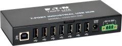 Eaton Eaton Tripp Lite series 7-Port Rugged Industrial USB 2.0 Hi-Speed Hub w 15KV ESD Immunity Metal Mountable - Hub - 7 x USB 2.0 - an DIN-Schiene montierbar, wandmontierbar