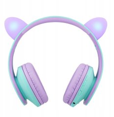PowerLocus PowerLocus P2 Kids Headphones purple/turquoise with Ears