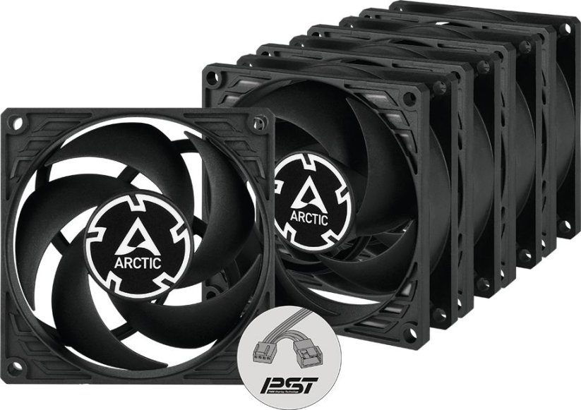 Arctic P8 PWM PST 5-pack Czarny (ACFAN00154A)