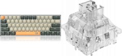 Redragon Redragon K606 Lakshmi Red switch (K606-OG&GY&BK) + A113 HP2 Panda Keycaps (A113 HP2)