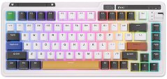 Royal Kludge Bezdrôtová klawiatura mechaniczna Royal Kludge KZZI K75 pro RGB, Moment Switch (čierno-Biela)