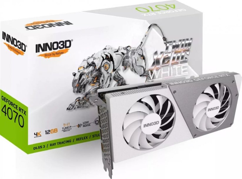 Inno3D GeForce RTX 4070 Twin X2 OC White 12GB GDDR6X (N40702-126XX-185252W)