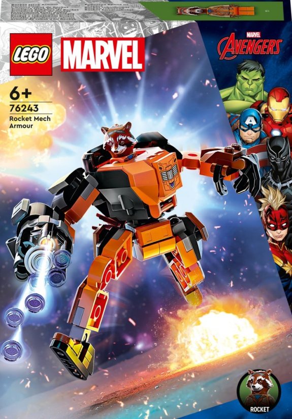 LEGO Marvel Mechaniczna zbroja Rocketa (76243) 4 ks