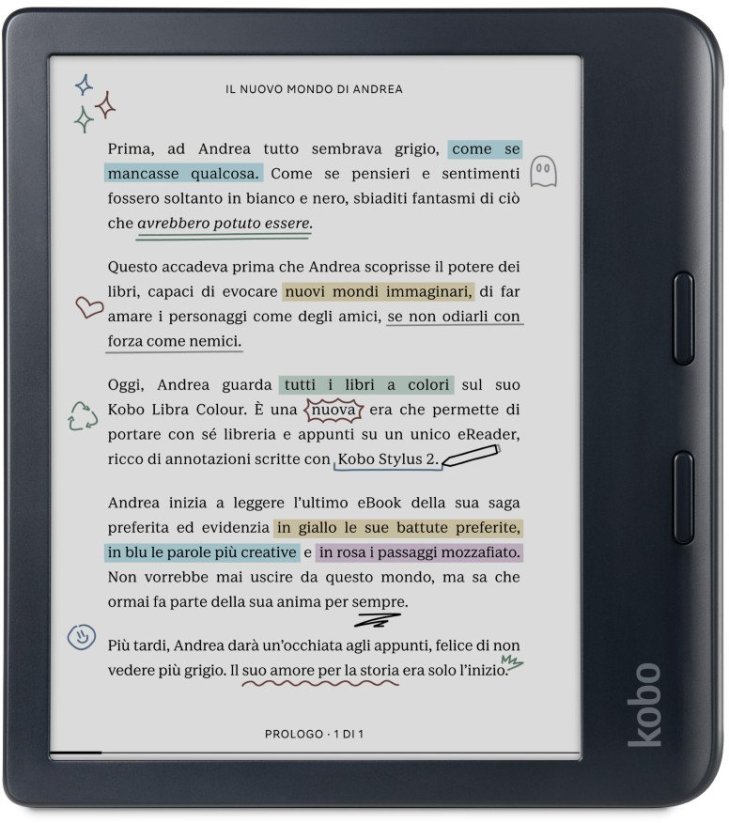 Kobo Libra Colour Čierny + Stylus 2 (N428-KU-BK-K-BU)