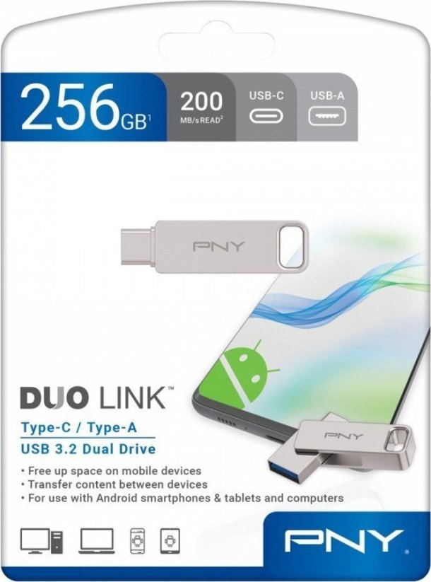 PNY Duo-Link, 256 GB  (P-FDI256DULINKTYC-GE)