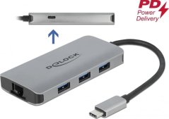 Delock 1x RJ-45 1x USB-C PD  + 3x USB-A 3.2 Gen1 (63252)
