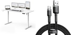 SENSE7 NOJO LIGHT Białe 140 cmx70 cm + kabel usb