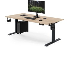 Jan Nowak Elektryczne z regulacją wysokości ergonomiczne Antracitovýowe/dub sonoma,1600x800 mm: ARIA (5907367517521)