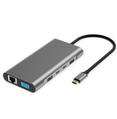 Value Stacja dokująca typu C, HDMI 4K, DP, VGA, Gigabit Ethernet, USB-C, USB-A, PD