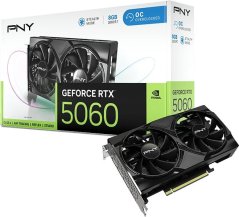 PNY GeForce RTX 5060 Overclocked Dual Fan 8GB GDDR7 DLSS4 (VCG50608DFXPB1-O)