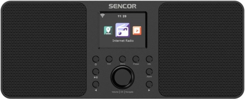 Sencor Internetowe Moc 2x10W WiFi FM DAB+ USB výška LCD