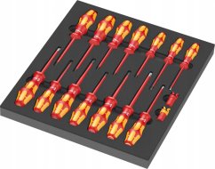 Wera Wera 9711 foam insert VDE screwdriver set 1, 16 pieces (black/grey, in foam insert for workshop trolley)