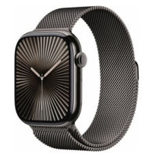 Apple Watch Series 10 GPS + Cellular 46mm Slate Titanium Case with Slate Milanese Loop - M/L