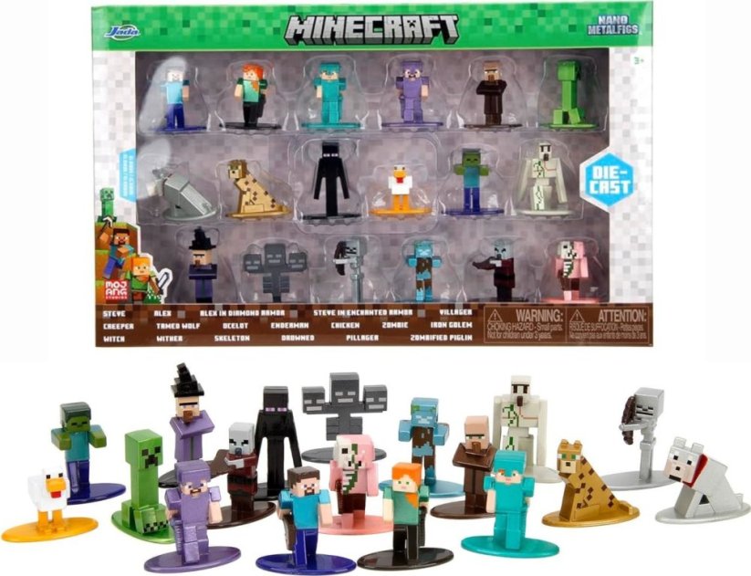 Jada Minecraft Sada 18 metalowych figurek Minecraft Wersja 12