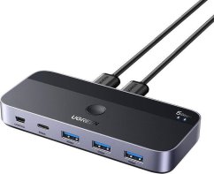 Ugreen Prepínač switch USB 3.0 UGREEN CM662, 2X4 out (Čierny)