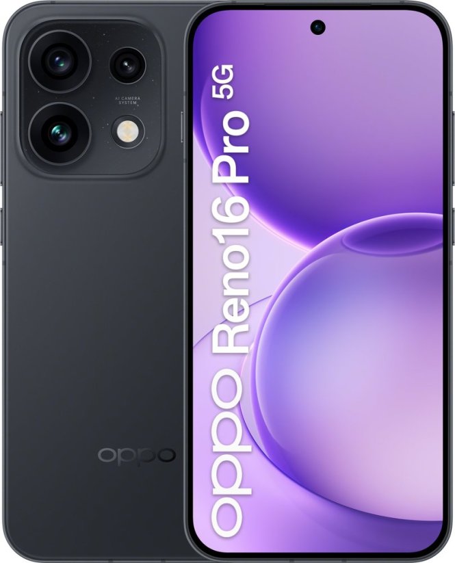 Oppo Reno16 Pro 5G (CPH2863) (Starlight Black) Dual SIM 6.32" AMOLED 1216x2640/3.4GHz&3.2GHz&2.2GHz/512GB/12GB RAM/Android16/5G |