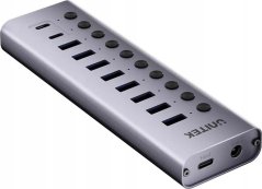Unitek Hub USB C/USB A 10w1 5Gbps z włącznikami portów